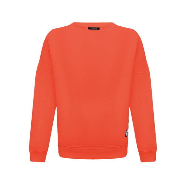 Balmain Orange Cotton Sweater