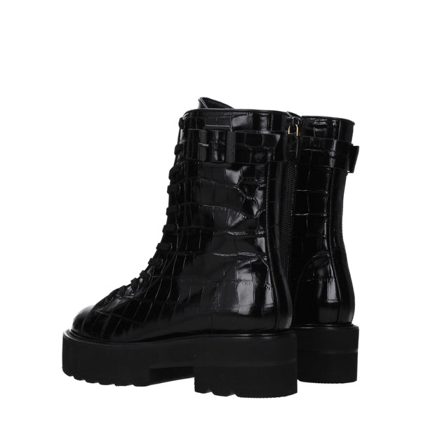Stuart Weitzman Black Leather Ankle Boots