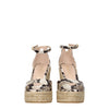 Stuart Weitzman Beige Leather Wedges Sandals