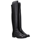 Stuart Weitzman Black Leather Over The Knee