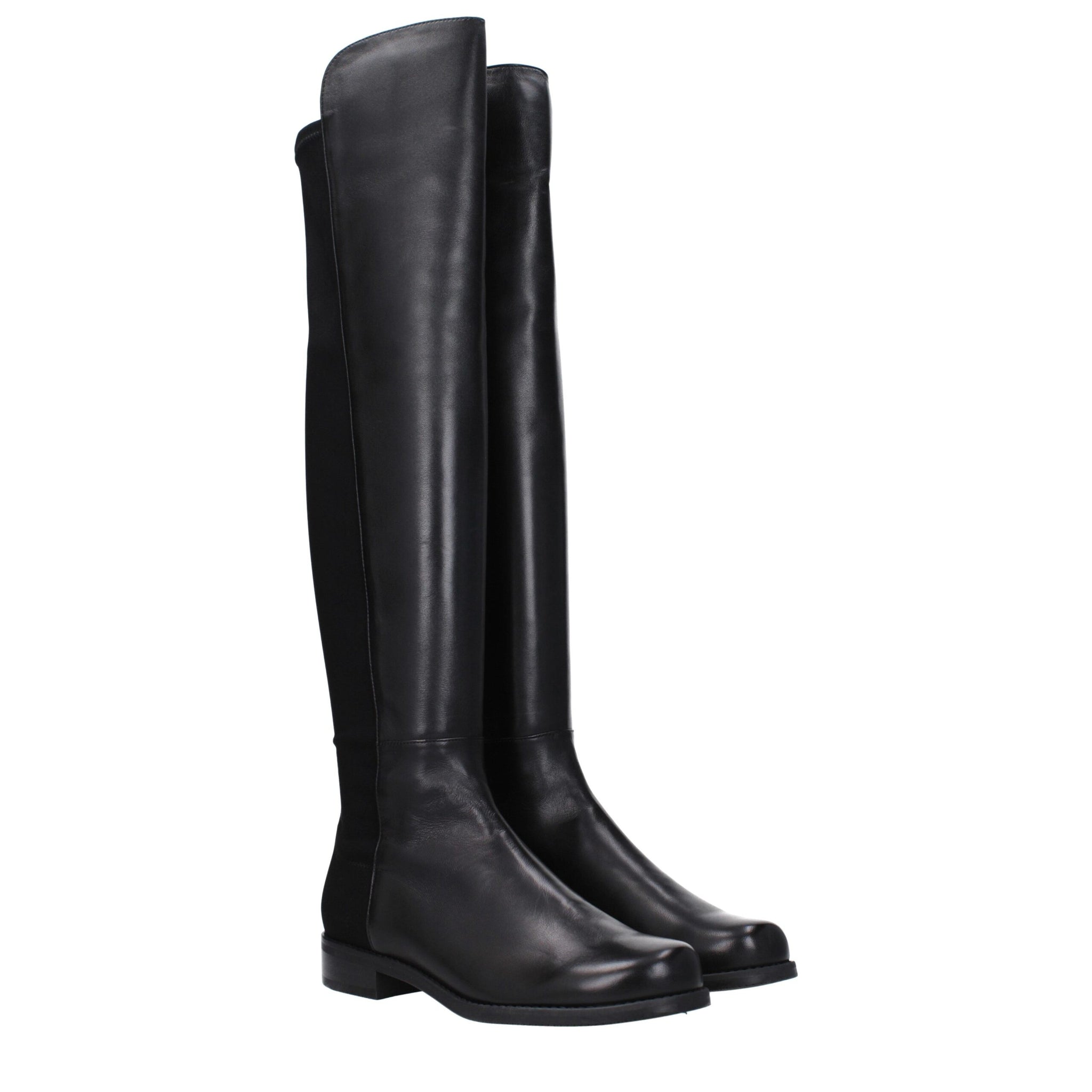 Stuart Weitzman Black Leather Over The Knee