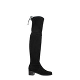 Stuart Weitzman Black Leather Over The Knee