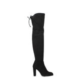 Stuart Weitzman Black Leather Over The Knee