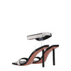 Amina Muaddi Black Crystals Stiletto Heels Sandals