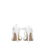 The Attico White Leather Stiletto Heel Sandals