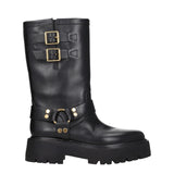 Celine Gold Leather Ankle Boots