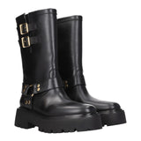 Celine Gold Leather Ankle Boots