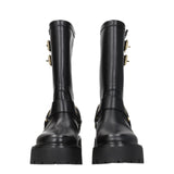 Celine Gold Leather Ankle Boots