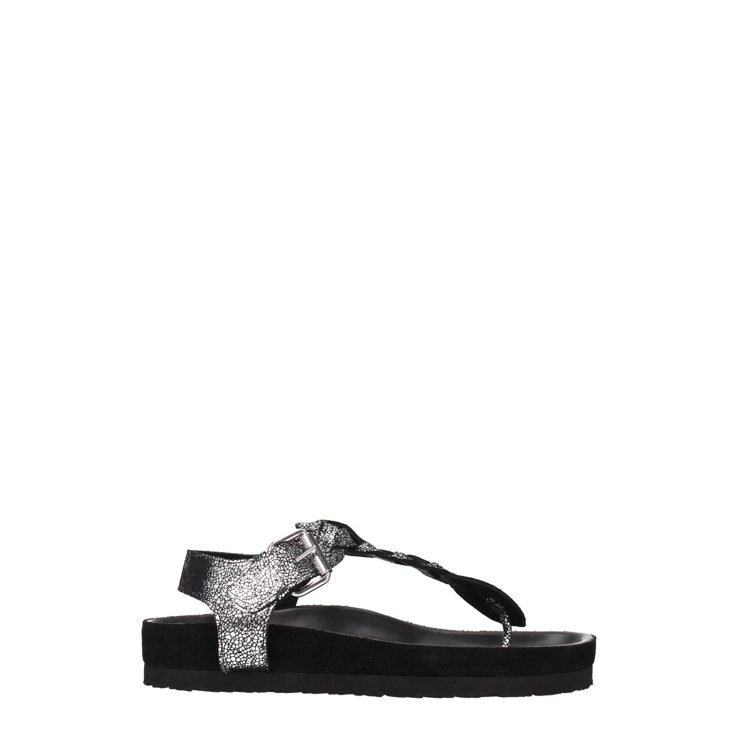 Isabel Marant Black Leather Flip-Flop Sandals