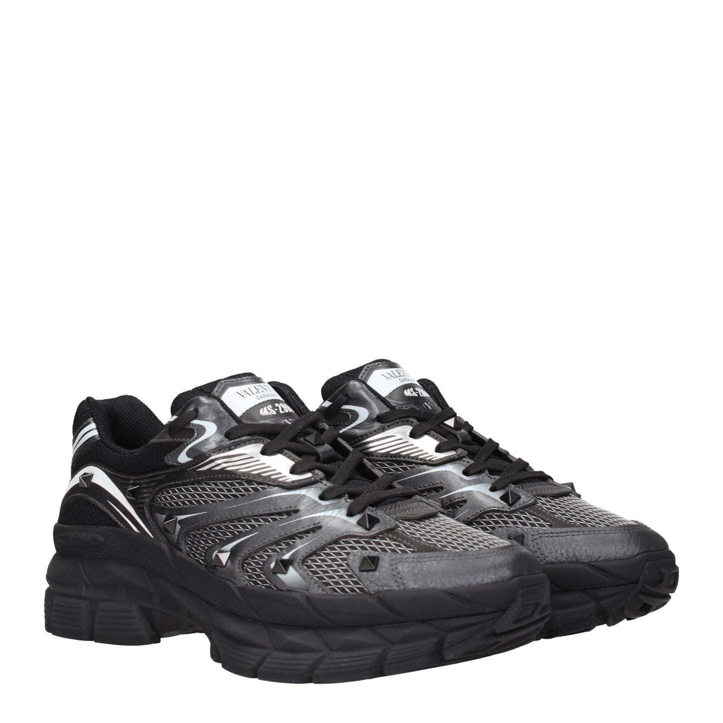 Valentino Garavani Black Fabric Athletic Sneakers