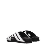 Palm Angels White Leather Slippers