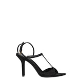 Givenchy Black Satin Stiletto Heel Sandals
