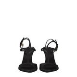 Givenchy Black Satin Stiletto Heel Sandals