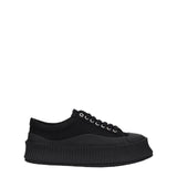 Jil Sander Black Fabric Chunky Sneakers