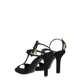 Givenchy Black Satin Stiletto Heel Sandals