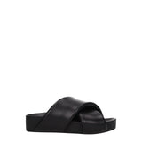 Jil Sander Black Leather Slippers