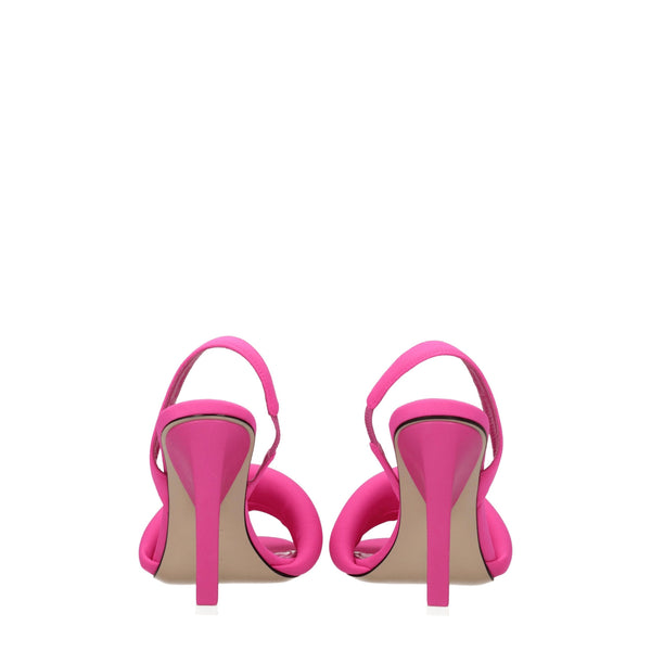 The Attico Pink Fabric Stiletto Heels Sandals