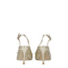 Stuart Weitzman Gold Leather Stiletto Heels Sandals