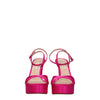 Casadei Pink Satin Platforms