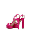 Casadei Pink Satin Platforms