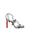 The Attico White Leather Stiletto Heels Sandals