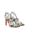 The Attico White Leather Stiletto Heels Sandals