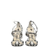 The Attico White Leather Stiletto Heels Sandals