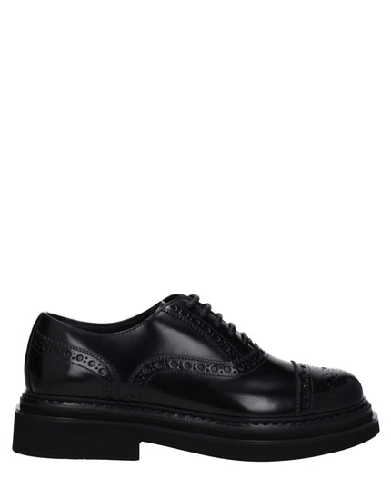 Dolce & Gabbana Black Leather Oxfords And Derbies