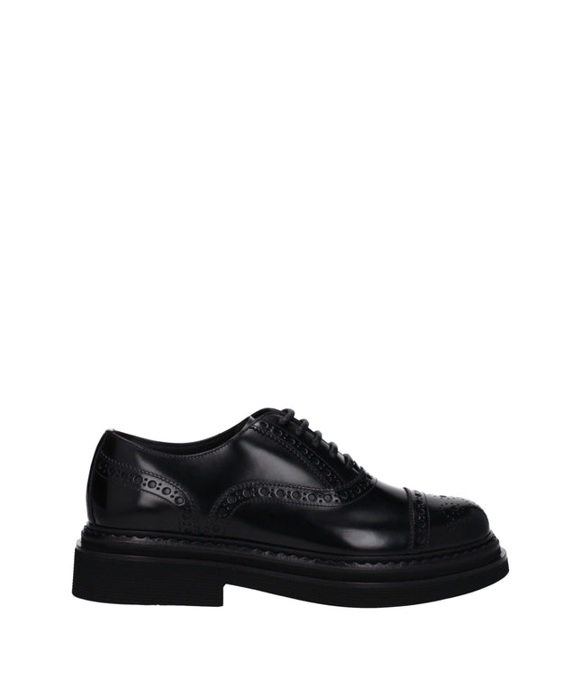 Dolce & Gabbana Black Leather Oxfords And Derbies