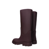 Burberry Red Cotton Rain Boots