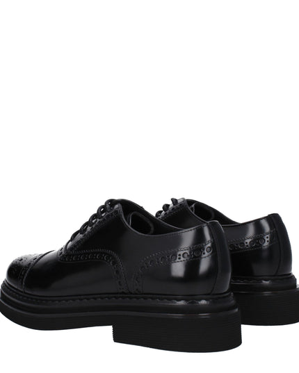 Dolce & Gabbana Black Leather Oxfords And Derbies