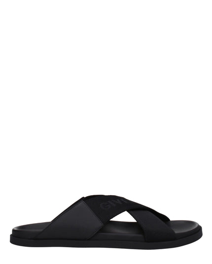 Givenchy Black Fabric Slippers Sandals
