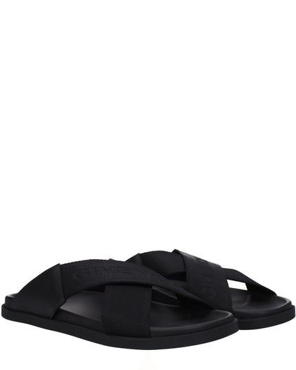 Givenchy Black Fabric Slippers Sandals