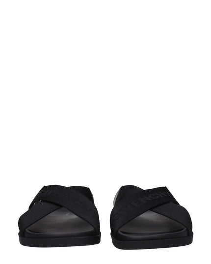 Givenchy Black Fabric Slippers Sandals