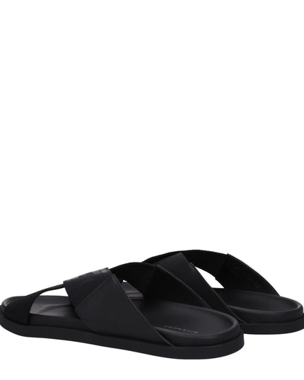 Givenchy Black Fabric Slippers Sandals