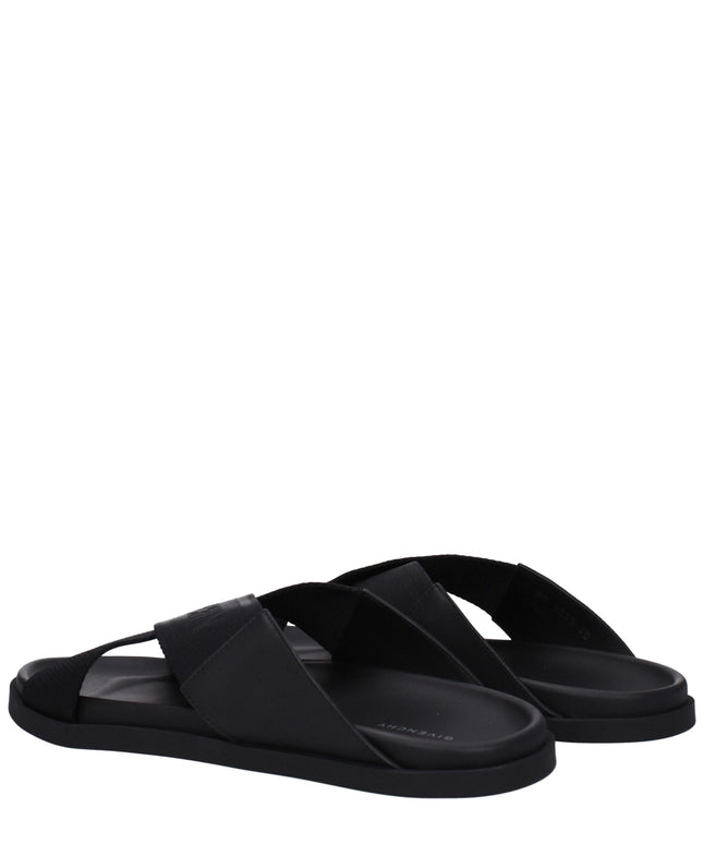 Givenchy Black Fabric Slippers Sandals