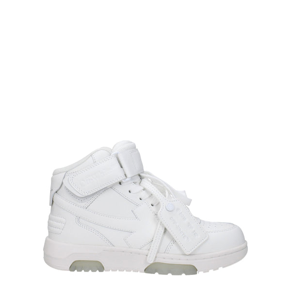 Off-White White Leather High Tops