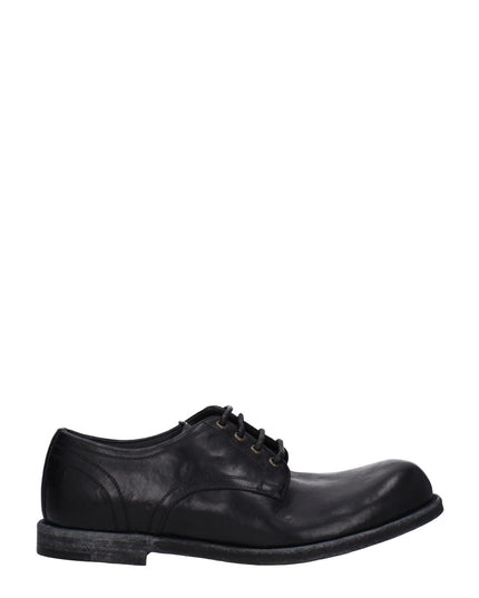 Dolce & Gabbana Black Leather Oxfords And Derbies