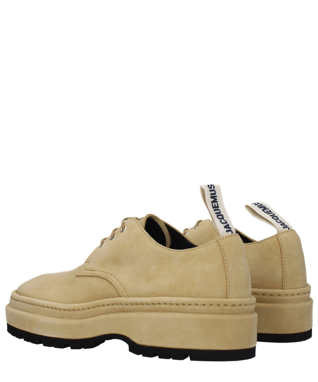 Jacquemus Beige Leather Oxfords And Derbies