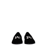 Palm Angels Black Velvet Slip-On Loafers