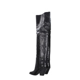 Isabel Marant Black Leather Over The Knee