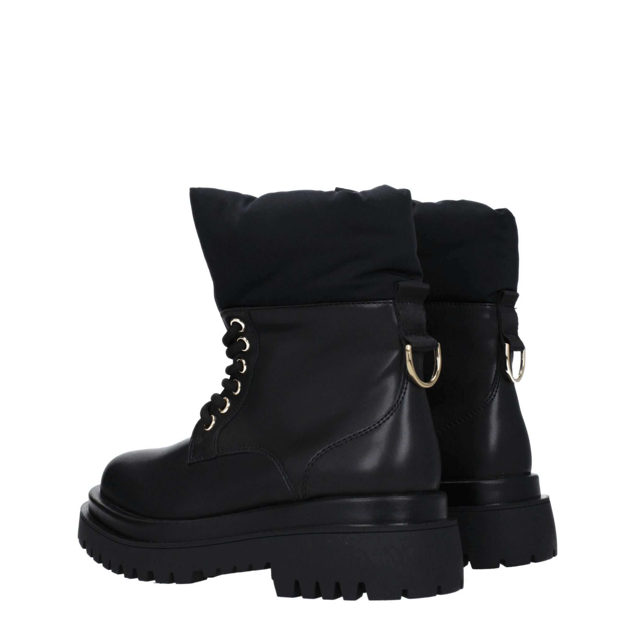 Versace Jeans Black Polyethylene Ankle Boots