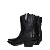 Premiata Black Leather Ankle Boots