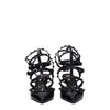 Valentino Garavani Black Leather Stiletto Heels Sandals