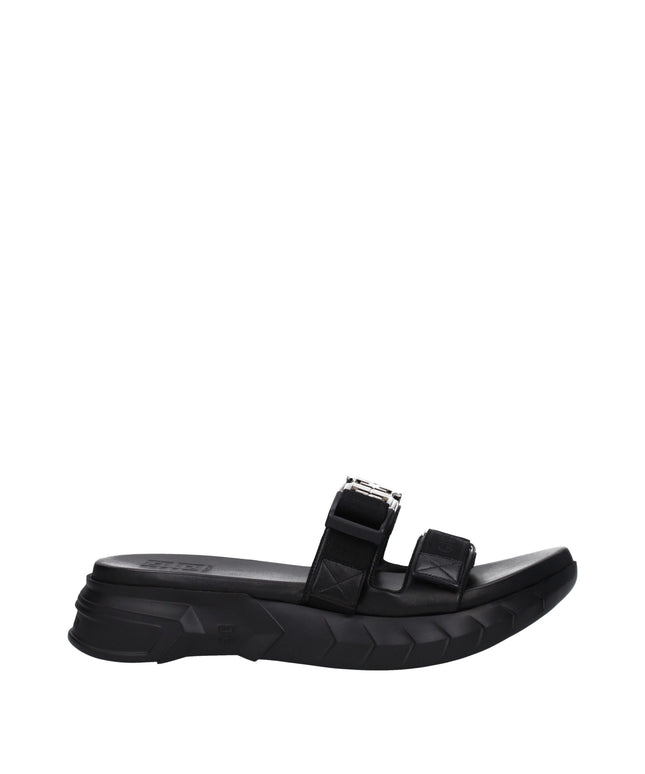 Givenchy Black Fabric Slippers Sandals