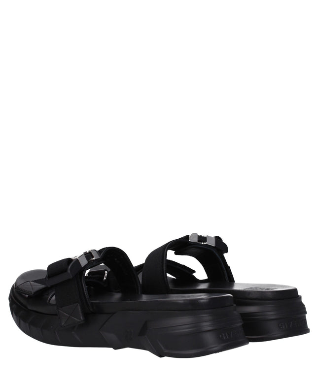 Givenchy Black Fabric Slippers Sandals