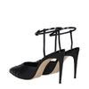 Manolo Blahnik Black Leather High Heel Pumps