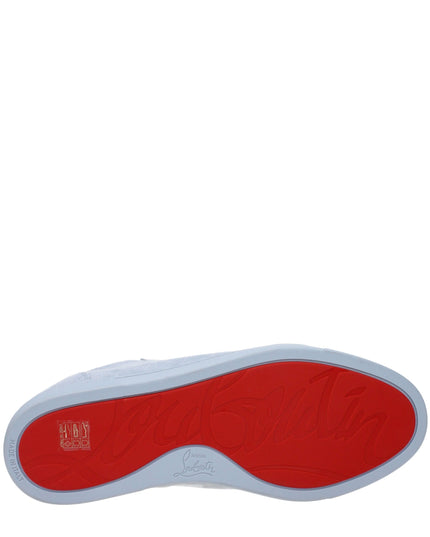 Christian Louboutin Blue Leather Slip-On Loafers