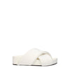 Jil Sander White Leather Slippers Sandals