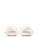 Jil Sander White Leather Slippers